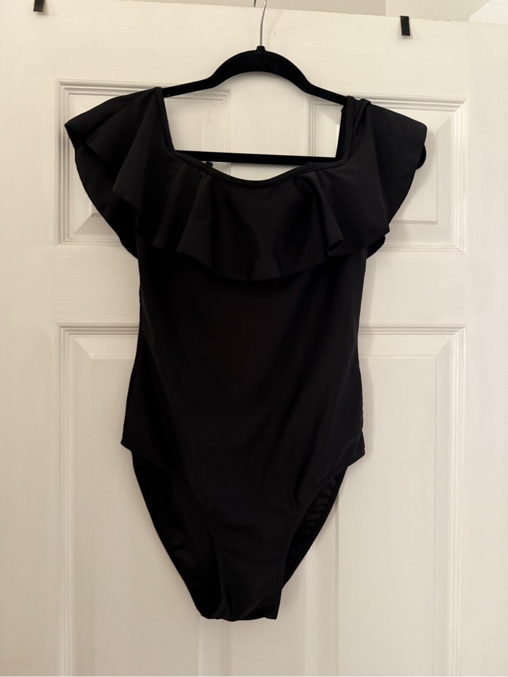 Women’s Black Ruffle One-Piece Swimsuit